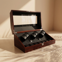 Boîtier remontoir de montres automatique de luxe sur mesure, haute qualité, OEM ODM, 6+7 emplacements, en noyer