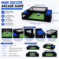 Machine de jeu de football de table LED néon personnalisée OEM/ODM, borne d'arcade interactive pour bars et salons de bureau