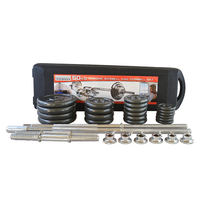 Vente en fonte d'usine Gym Musculation libre Option de connecteur de musculation Haltères Réglables 50kg Ensembles d'haltères Barbell