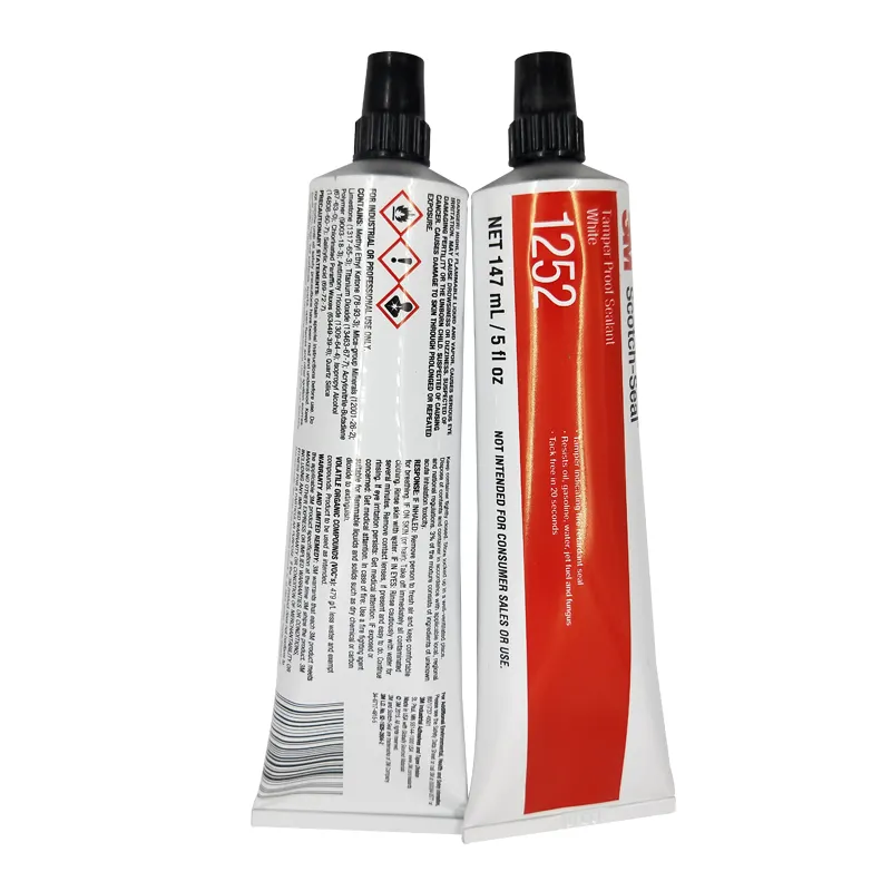 Scotch-Seal 1252 147ml Tamper-Proof Sealant panas mencair lem perekat nitril cepat kering tahan api warna putih