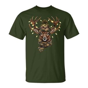 T-shirt de Noël à motifs de rennes et cerfs, idéal pour la chasse et les fêtes - Product Image 1