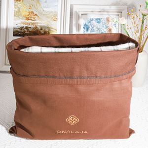 Bolsa grande reciclable de sarga de algodón con cordón para promoción de compras, logotipo personalizado, zapato impreso, ropa, bolso, bolsa de almacenamiento para el polvo - Product Image 5