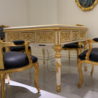 Table de Mahjong Automatique Professionnelle de Luxe, Style Baroque Royal Antique, en Bois Sculpté à la Main, pour Villa, Manoir et Club