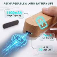 Lampe murale intelligente moderne en bois avec détecteur de mouvement radar, horloge numérique LED, commande tactile, écologique, à intensité variable, lampe de nuit magnétique