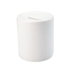 High Quality Personalized Sublimation Blank Saving Pot Ceramic Piggy Bank Blank Money Boxes