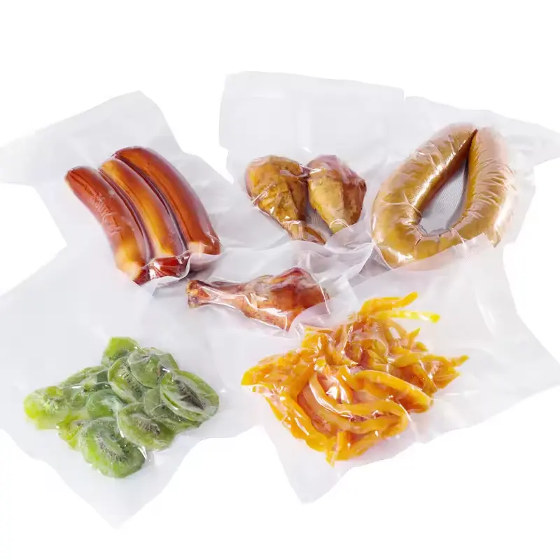कस्टम मुद्रित वैक्यूम सील बैग खाद्य ग्रेड वैक्यूम सीलर पैकेजिंग बैग जमे हुए भोजन के लिए वैक्यूम खाद्य जमे हुए बैग