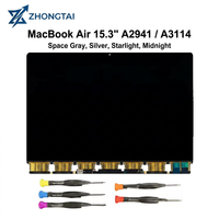 A3114 M3 Layar IPS 15-inci Pengganti MacBook Air M2 EMC 8612 Retina 2024 MRYQ3 MXD23 MXD3 MXD43 LCD Lengkap