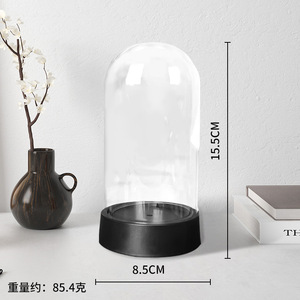 Preserved Rose In Glass Dome With Led Light Night Light For Bedroom Living Room Valentine'S Day <b>Gift</b> Elegant Decor - Product Image 2