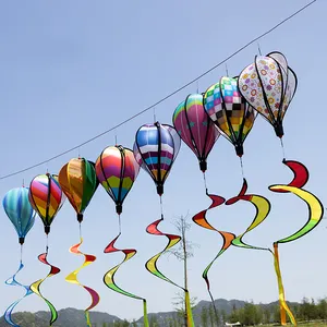 Grosir balon udara panas ornamen kincir angin Spiral Spinner untuk dekorasi taman rumah