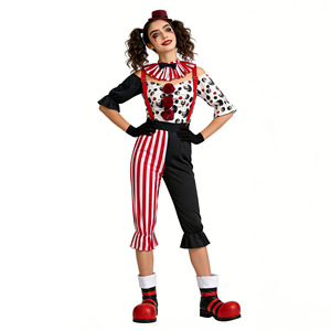 Yi Xiaoyi – ensemble de costumes de clown pour filles, tenue assortie pour la fête d'Halloween, taille réglable, robe de spectacle pour enfants - Product Image 2
