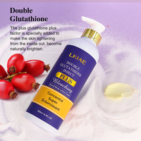 LKIAE Plus Lotion Corps Luxueuse Hydratante Naturelle à l'Arbutine et au Double Glutathion pour Améliorer le Teint, Raffermir et Blanchir la Peau