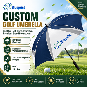 Parapluie de golf promotionnel en gros, coupe-vent, imperméable, grande taille, ouverture automatique, double couche, avec logo personnalisé imprimé, en pongé de haute qualité - Product Image 2