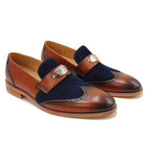 Zapatos de Cuero para Hombre, Talla Grande, Mocasines de Negocios Más Vendidos, Cuero Genuino, Dos Tonos, Estilo Británico, Cómodos, Duraderos y Elegantes - Product Image 4