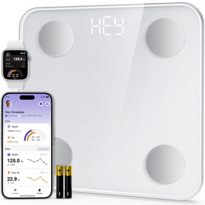 <span class=keywords><strong>Balance</strong></span> de salle de bain en verre de 180 kg pour peser les personnes, <span class=keywords><strong>balance</strong></span> numérique LCD pour peser la graisse corporelle - Product Image 1
