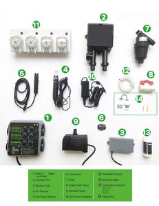 Controlador digital de dosificador de nutrientes automático hidropónico de PH y nutrientes (TDS), con 4 bombas de inundación y drenaje, a prueba de agua, a prueba de agua - Product Image 2