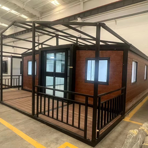 Structure du cadre Maisons pliantes de 40 pieds Fenêtres à café préfabriquées de 20 pieds <span class=keywords><strong>Maison</strong></span> en conteneur extensible <span class=keywords><strong>Maison</strong></span> préfabriquée 2 3 4 5 chambres à coucher - Product Image 1