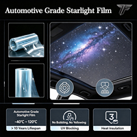 Film de toit pour voiture avec étoiles lumineuses, commande vocale, LED RGB, synchronisation musicale, lumières scintillantes, effet météore, lumière ambiante, installation non destructive