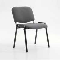 Chaise de bureau ergonomique au design simple, chaise de conférence en maille confortable avec structure en fer pour usage commercial