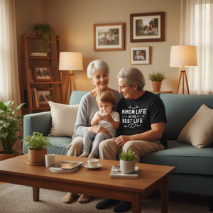 T-shirt « La vie de maman est la meilleure vie » pour grand-mère et maman - Product Image 3