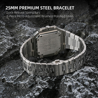 Montre mécanique élégante haut de gamme pour homme, logo personnalisé, boîtier en acier inoxydable, NH35, étanche