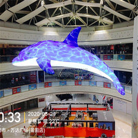 Costume de dauphin géant gonflable Décoration de dauphin gonflable avec Led pour la promotion d'événements