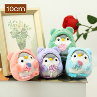 En gros, mini-porte-clés en peluche anime japonais, jouets créatifs et mignons en forme de crème glacée, sucette et pingouin, pendentifs de sac