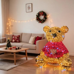 Oso de Peluche Gigante con Luces LED para Decoración Navideña de Exterior, de Grado Comercial, en Forma de Esfera, para Exhibición en Jardines, Centros Comerciales y Plazas - Product Image 2