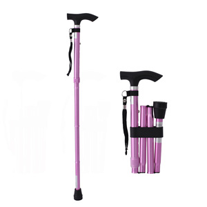Canne pliante Gao Bo en alliage d'aluminium, 79-91 cm, bâton de marche portable pour personnes âgées, base en caoutchouc antidérapante - Product Image 2