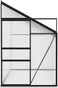 Grande <span class=keywords><strong>serre</strong></span> d'extérieur à toit incliné en polycarbonate et <span class=keywords><strong>aluminium</strong></span> avec installation rapide et facile et porte à charnières - Product Image 3