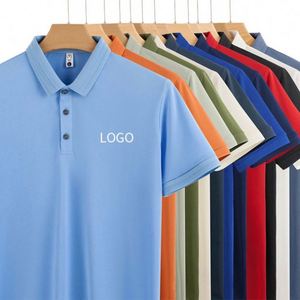Polo de Verano Personalizado con Logotipo para Hombre, Polo a Rayas Informal de Poliéster de Alta Calidad, Manga Corta - Product Image 4