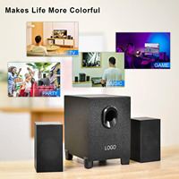 Altavoz 2.1 para Cine en Casa, Altavoz Multimedia con Subwoofer, Altavoz para PC con Fuente de Alimentación CC