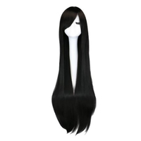Grosir Wig Cosplay Berombak Panjang Pirang Biru Muda 100Cm Wig Kostum Pesta Anime Sintetis Cantik