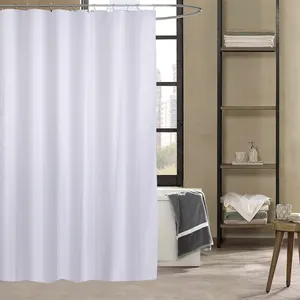 Banyo için katı polyester duş perde seti