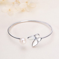 Bracelet ouvert HECATE en perle Mabe coquillage papillon, petit design de luxe léger pour femme, plaqué or 18 carats, cadeau classique, zircon 9MM, fait main