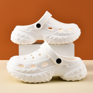 Women's <b>Crocs</b> Thick Soled EVA Non Slip Closed Toe Summer Slippers Size 33 40 White Pink Black Beige <b>Light</b> Blue - Product Image 1