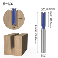 Fresa recta de doble filo para router, de aleación, para fresado de bordes de madera, 28mmX65mmX6mm, vástago de 6mm, de tungsteno, para carpintería CNC, OEM/ODM, HRC65