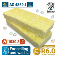 Laine de verre insonorisante standard AU Codemark AS 4859.1/1530.1 Fiberglass R6.0, en rouleaux pour plafond et mur