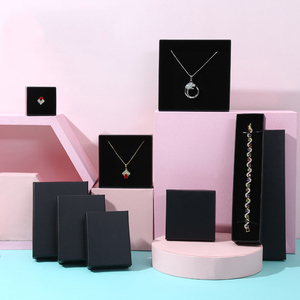 Wholesale Cheap Black Matte Collectible Gift Ring Earing Jewelry Packaging <b>Box</b> Cardboard Flip <b>Top</b> Jewellery <b>Box</b> - Product Image 4
