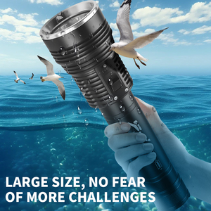 Lampe de poche de plongée avec lanière 100M sous-marine IP68 étanche 15000 Lumens <span class=keywords><strong>Scuba</strong></span> 60W LED torche pêche en mer sous-marin lumière de plongée - Product Image 2