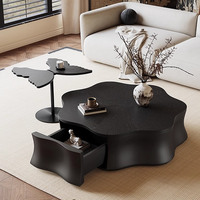 Table basse moderne noire de style papillon, fabriquée en Chine, avec tiroir, pour salon