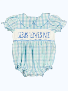 Preorden Jesús me ama niña pequeña niños volantes vestido Niño Burbuja mameluco hermano partidos ropa <span class=keywords><strong>de</strong></span> bebé - Product Image 3