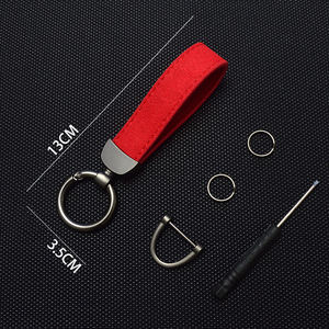 Premium Leather Keychain With Metal <b>Ring</b> <b>For</b> Car <b>Keys</b> - Eco-Friendly Gift <b>For</b> Men And <b>Women</b>, Custom Colors Available, DingHong B - Product Image 6