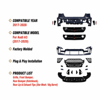 Kit Carrosserie Sport Style RS3 2025+ avec Pare-chocs Avant et Diffuseur Arrière pour Audi A3/S3 8V.5 2017-2020 Berline et Hayon – Installation Directe