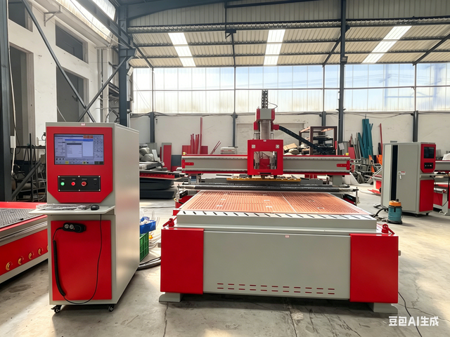 Woodworking Syntec CNC Router ATC 1325 Vacuum Table Single Motor Cabinet Making MDF Cutting Nesting Furniture Production Line