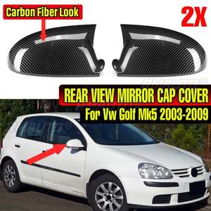2X Coque de rétroviseur pour VW pour VOLKSWAGEN pour Golf MK5 2003-2009 Coque de rétroviseur Coque de protection Garniture Accessoires de voiture - Product Image 1