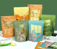 Sachet refermable à fermeture éclair finition mate, résistant à l'humidité, imprimé sur mesure, en PE, pour l'emballage de la nourriture pour bébés et de la poudre de thé