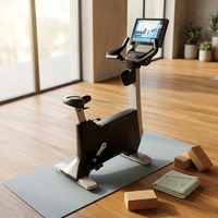 JW-NY411S Kommerzielles Standfahrrad mit 15,6-Zoll-Farbdisplay, EMS-Selbstgenerierendes Fitness-Heimtrainer