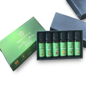 Huile essentielle d'herbes et de jasmin pure et naturelle, 100% pure, distillée à la vapeur, coffret cadeau d'aromathérapie de 4/6 bouteilles dans de belles boîtes - Product Image 1