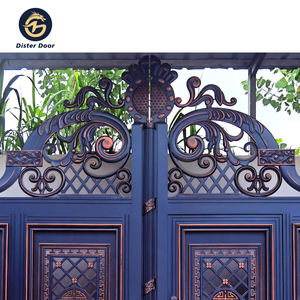 विला लक्जरी कस्टम सुरक्षा प्रवेश द्वार घुलने वाले ड्राइववे द्वार पर एल्यूमीनियम मुख्य गेट डिजाइन - Product Image 6