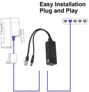 อินพุต 100-240V AC 24V 12V 0.5A-2A 10/100/1000M โมดูลแบบพาสซีฟ อะแดปเตอร์ต่อขยาย พอร์ตไมโครยูเอสบี ตัวแยกสัญญาณ POE พลาสติก รับประกัน 1 ปี - Product Image 5